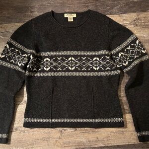 Vintage Eddie Bauer Gray Lambs Wool Sweater